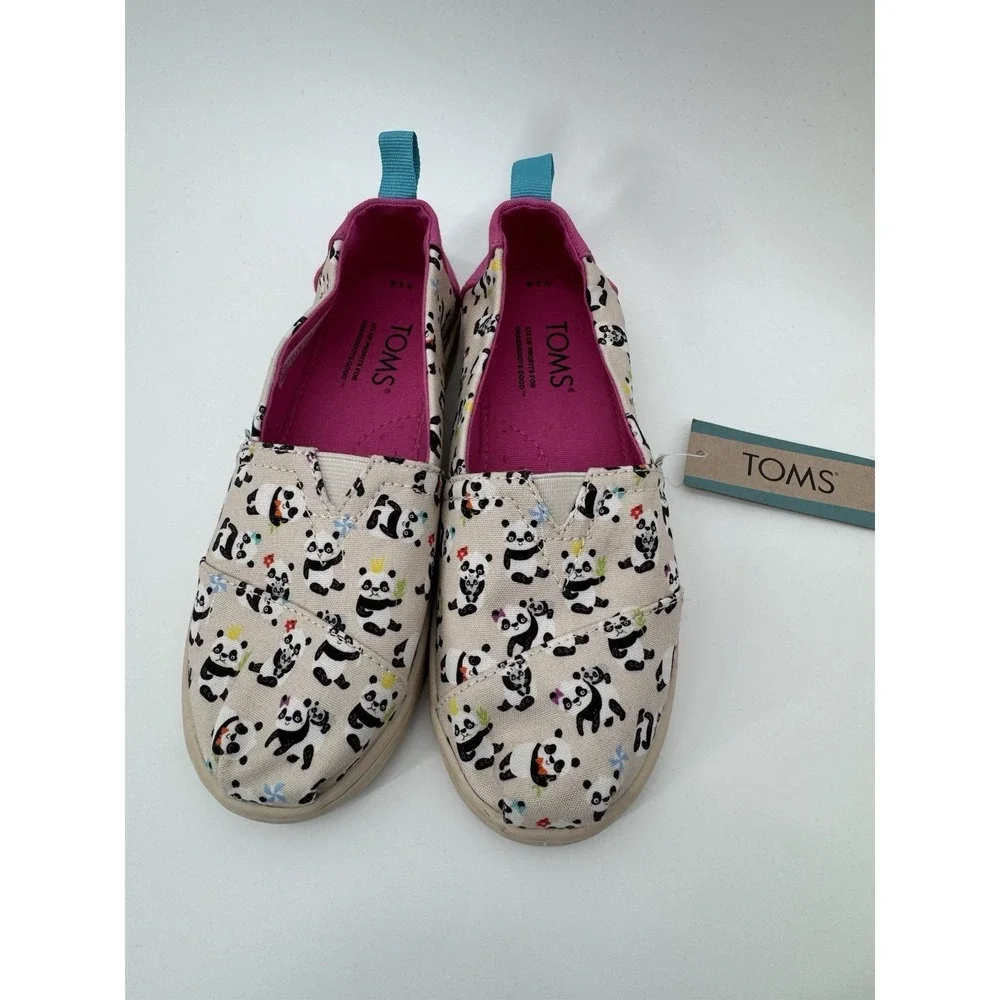 TOMS‎ Panda Slip-On Shoes Size 1.5 Girls NWT no box